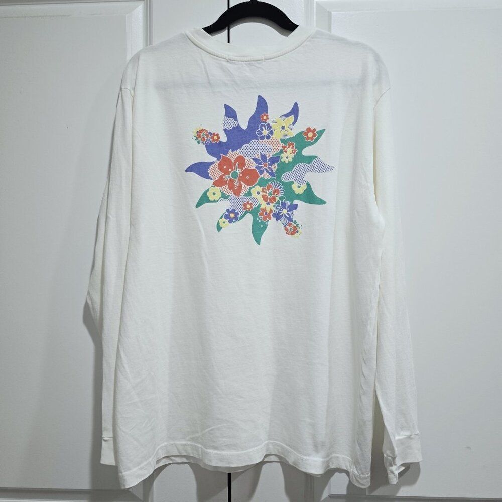 Nwt Daydreamer - L Flower Logo Visit Oversized Long‎ Sleeve Tee